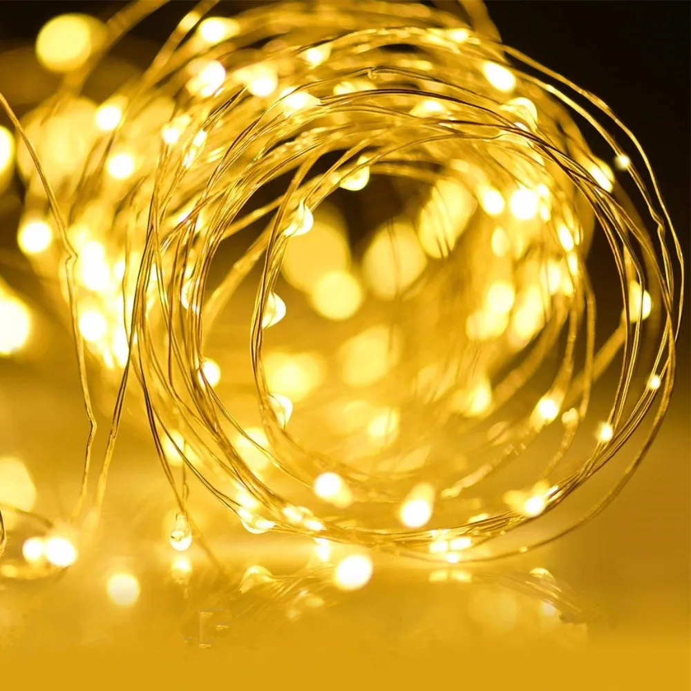 USB 5v Holiday fairy lights garland on batteries LED string decoration christmas outdoor festoon slingers curtain tinsel  Лампы | LED String -4000227284562