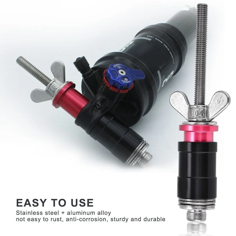 Bike Rear Shock Bushing Tool Anti-Rust Rear Shock Eyelet Bushing Removal Install Tool with 3 Adapters for Fox Rockshox CCDB DU