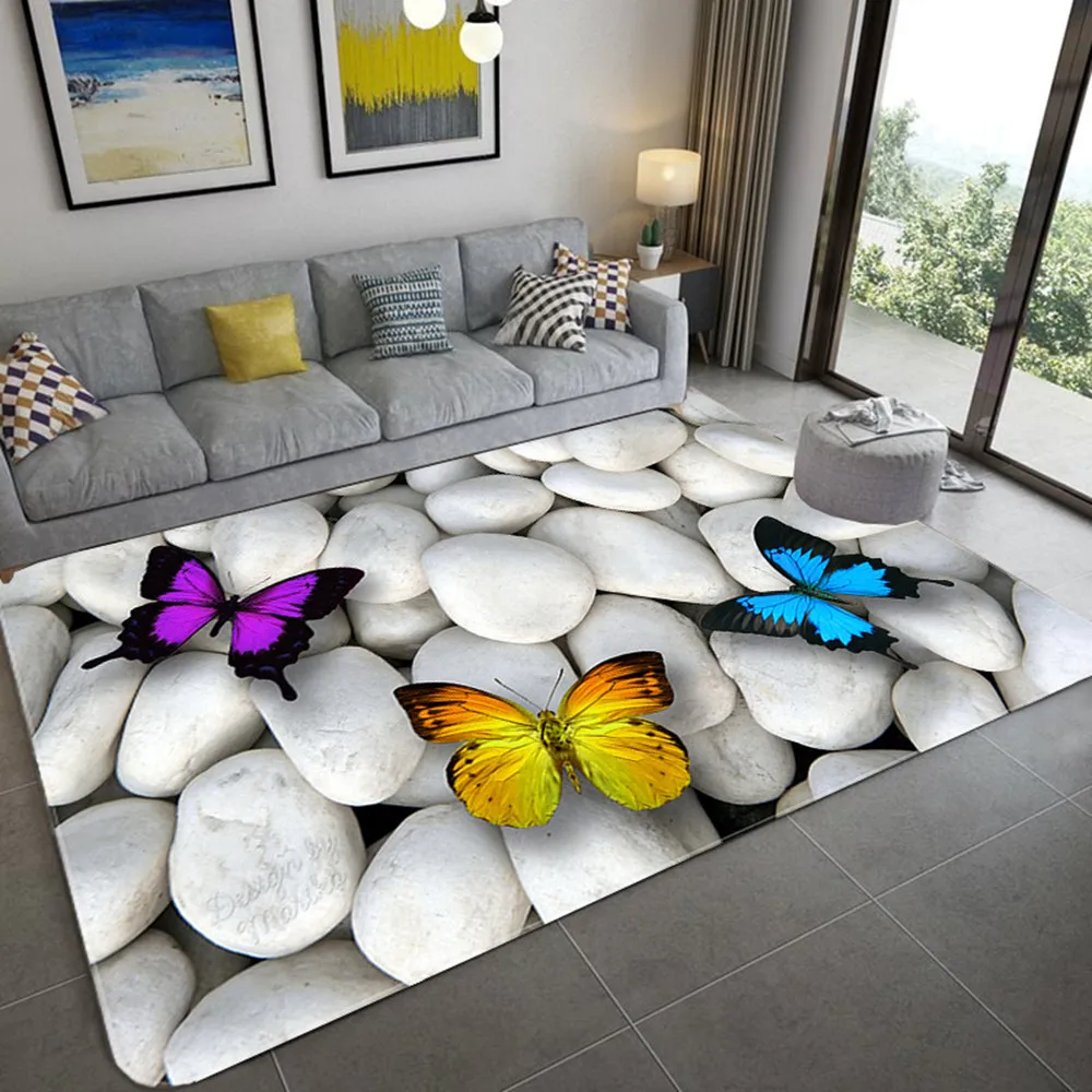 Cobblestone Butterfly коврики с узором для гостиной спальни 3D печать детская комната