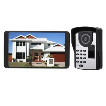 

Wifi Wireless Video Door Phone Doorbell Intercom System Fingerprint Password APP Remote Control 7 Inch Monitor