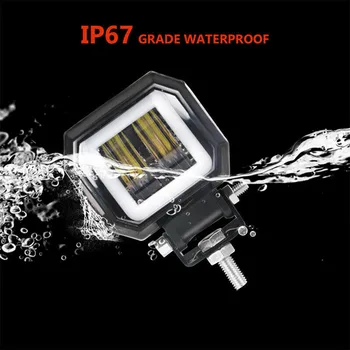 

20W LED Work Light 2000LM DC 10-30V 6000K 3 Inch Square Turn signal Replacement Parts Off-road