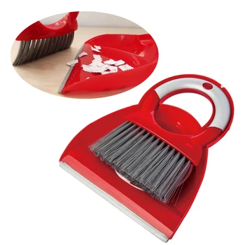 

Mini Hand Broom and Dustpan Set Dust Pan Brush Nesting Tiny Cleaning Broom for Table Desk Countertop Key Board 1Set