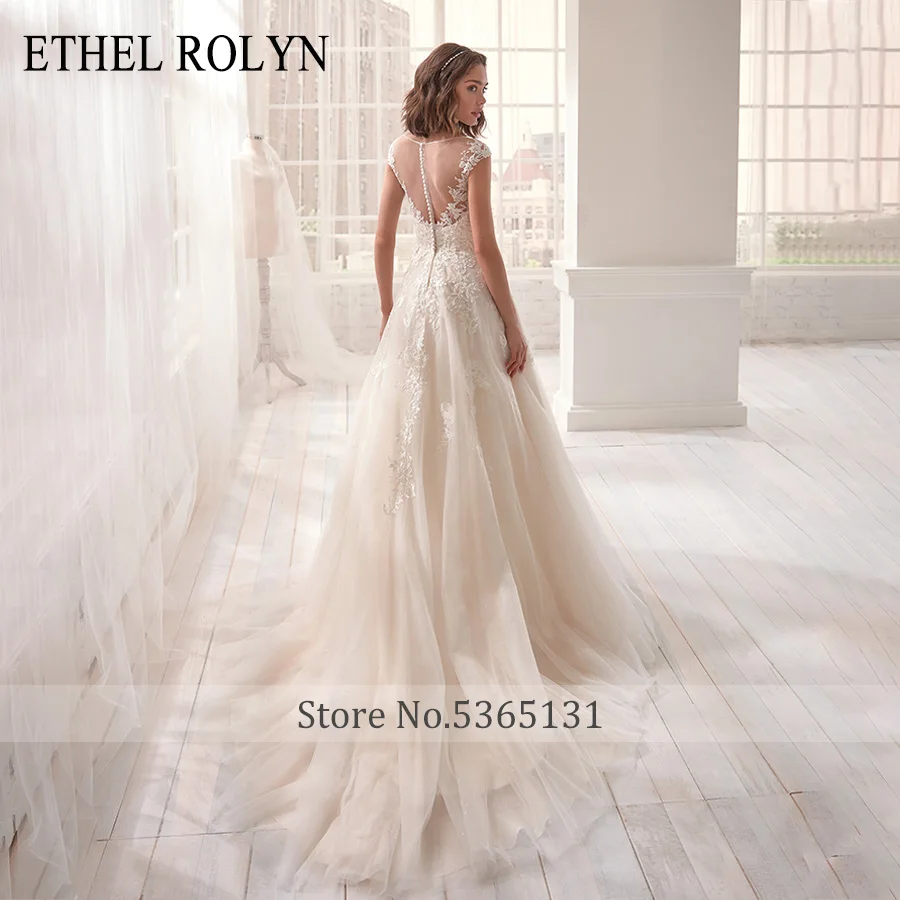 Color as photos ETHEL ROLYN винтажное свадебное платье с открытыми плечами романтические аппликации из бисера сексуальные свадебные платья для любимой Vestido De Noiva - Цвет: Color as photos