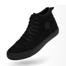 Мужская уличная спортивная обувь из парусины; Повседневная обувь; высококачественные лоферы на плоской подошве из вулканизированной кожи; Студенческая модная обувь с высоким берцем