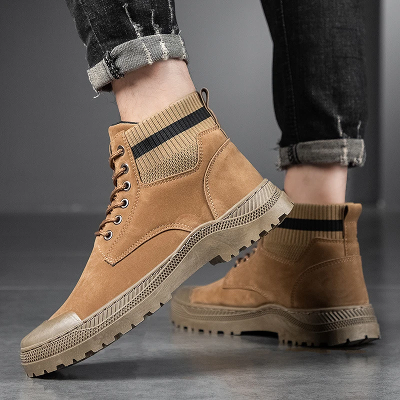 Zapatos hombre, moda de otoño, botines de plataforma con cordones, mocasines para hombre, botas hombre, nuevos para hombre 2021| | - AliExpress