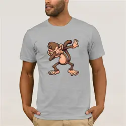 Забавная Мужская футболка с обезьяной, с круглым вырезом, с короткими рукавами, топы из очищенного хлопка, Летние Стильные футболки