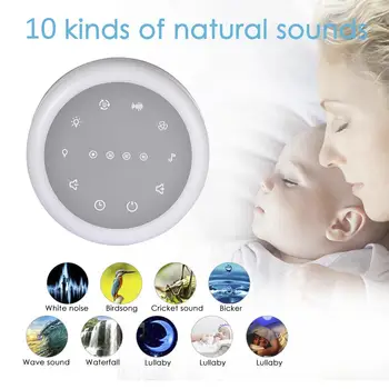 

USB White Noise Sleep Instrument Portable Automatic Sound Machine With Wram White Light For Baby Sleeping Relaxation