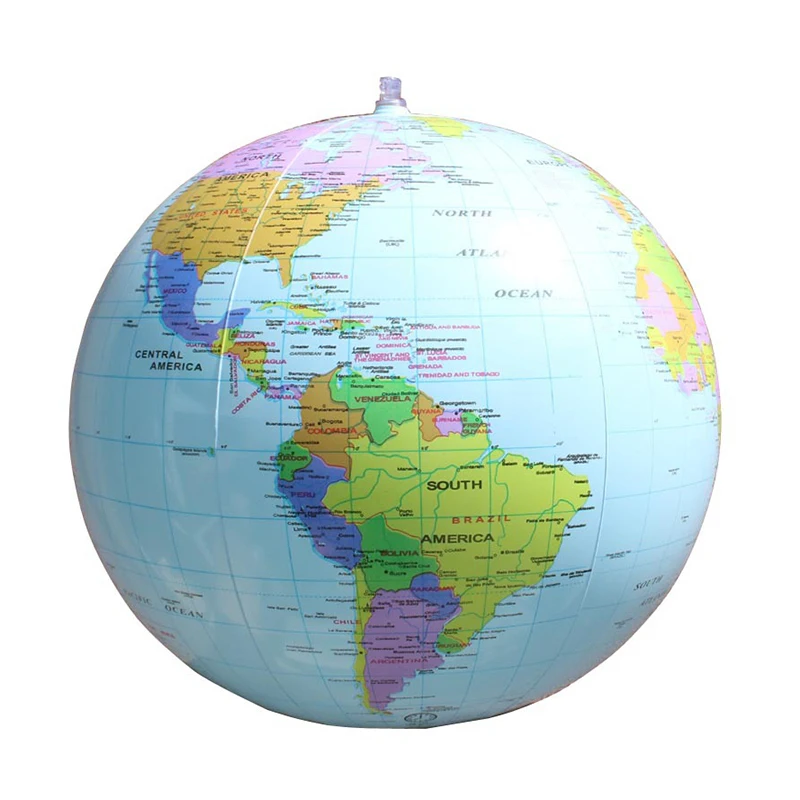 30CM Inflatable World Map Globe Balloon Beach Ball Education Geography Kid Toys 