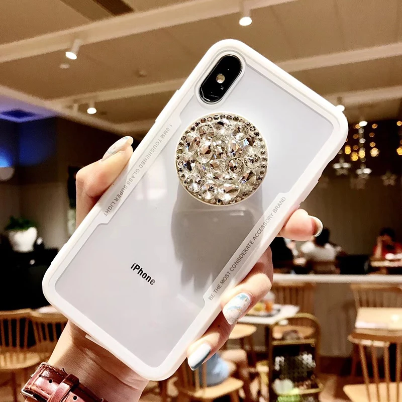 Чехол для телефона iPhone X XS Max XR 6 6S 7 8 Plus акриловый жесткий чехол с подставкой Samsung S7