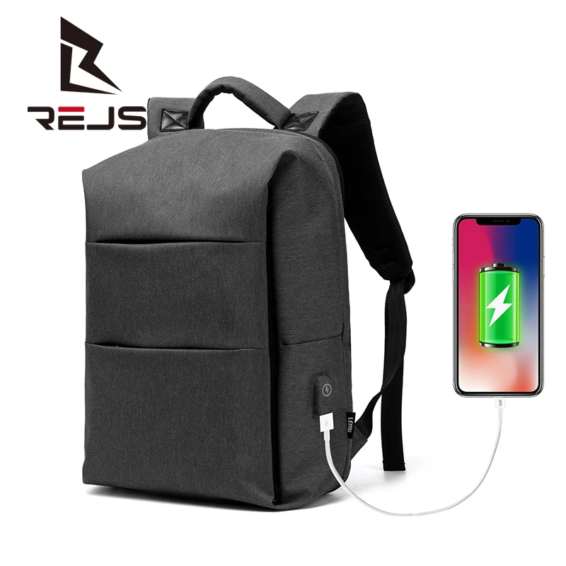 Рюкзак мужской для ноутбука 15 6/17 дюймов с USB-зарядкой и защитой от кражи | Багаж