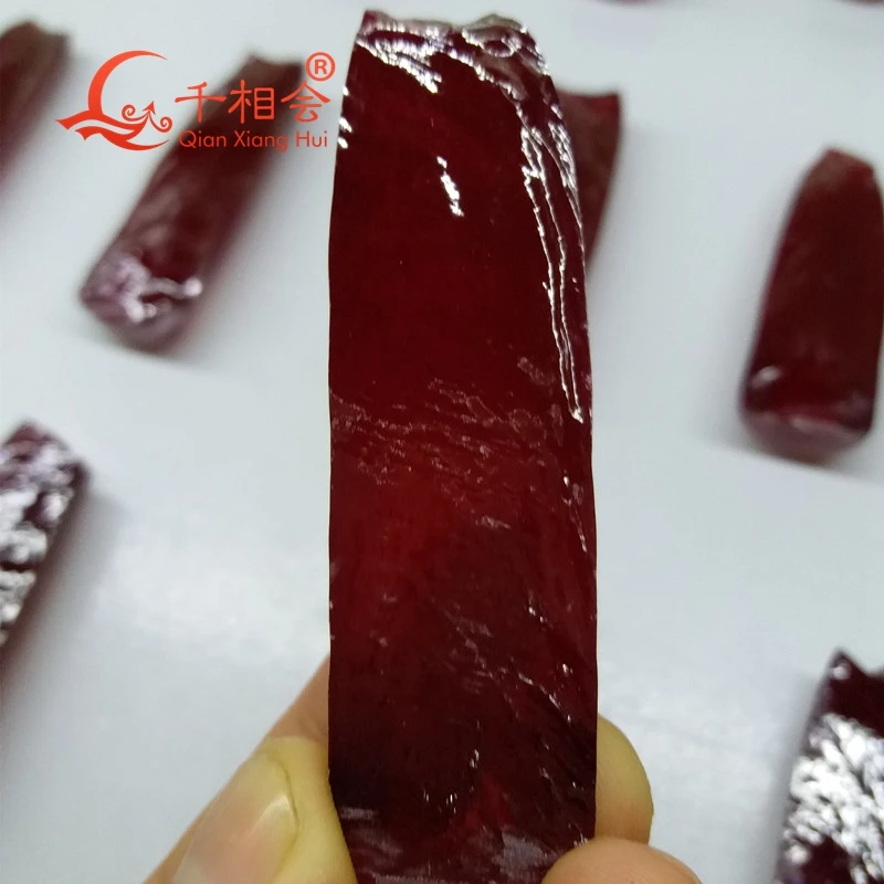 

0.1kg 100g per color Rough raw material corundum lab created red ruby