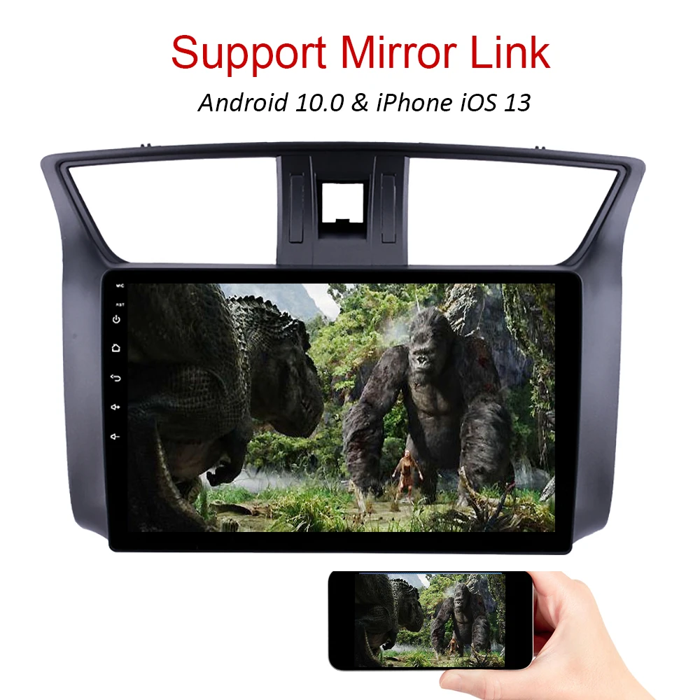 YAZH 10,1 ''2.5D ips экран Android 9,0 Автомобильный плеер мультимедиа для Nissan Sylphy 2012 2013 с SWC/OBD/Carplay