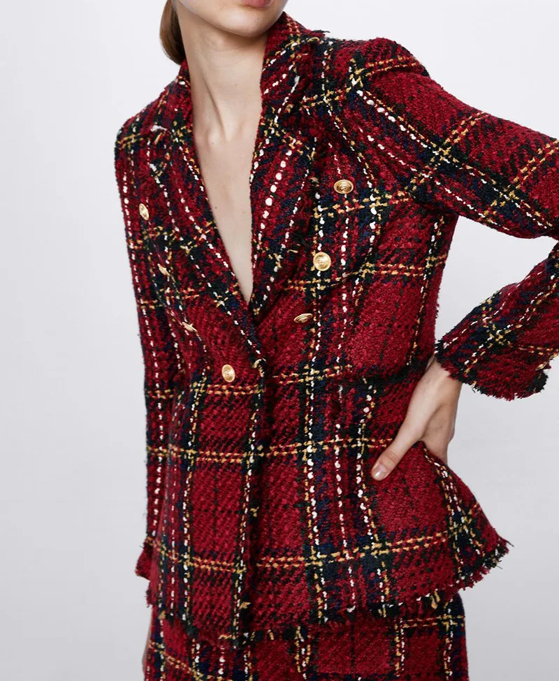 

Overplus of Goods Exported to Europe And US Women's Casual Red Pattern Decoration Suit Tops Collocation with Fabric Sheath Short