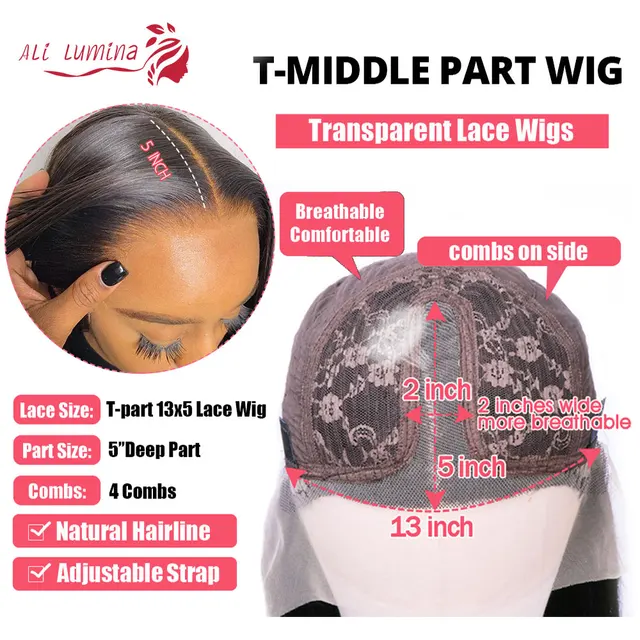 Straight Lace Front Human Hair Wigs Side Part Bob Wig 13x5x2 T Part Lace Frontal Wig Brazilian Virgin Hair Pixie Cut Bob Wigs Middle Part