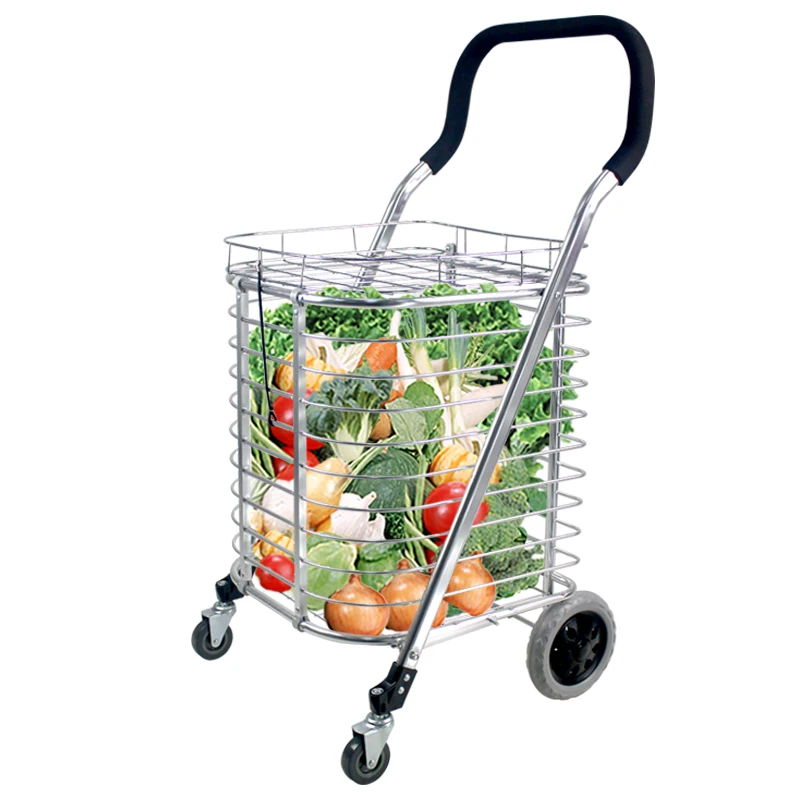  Shopping Cart Shopping Cart Cart Staircase Climbing Folding Portable Handcart Old Man's Trolley