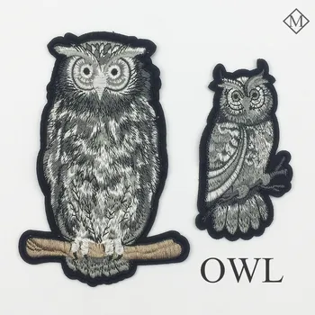 

New Arrival Cute Owl Bird Flower Patch Embroidered Sew on Badge Appliques Sticker Patches for Clothing Jean Repair Decor DIY
