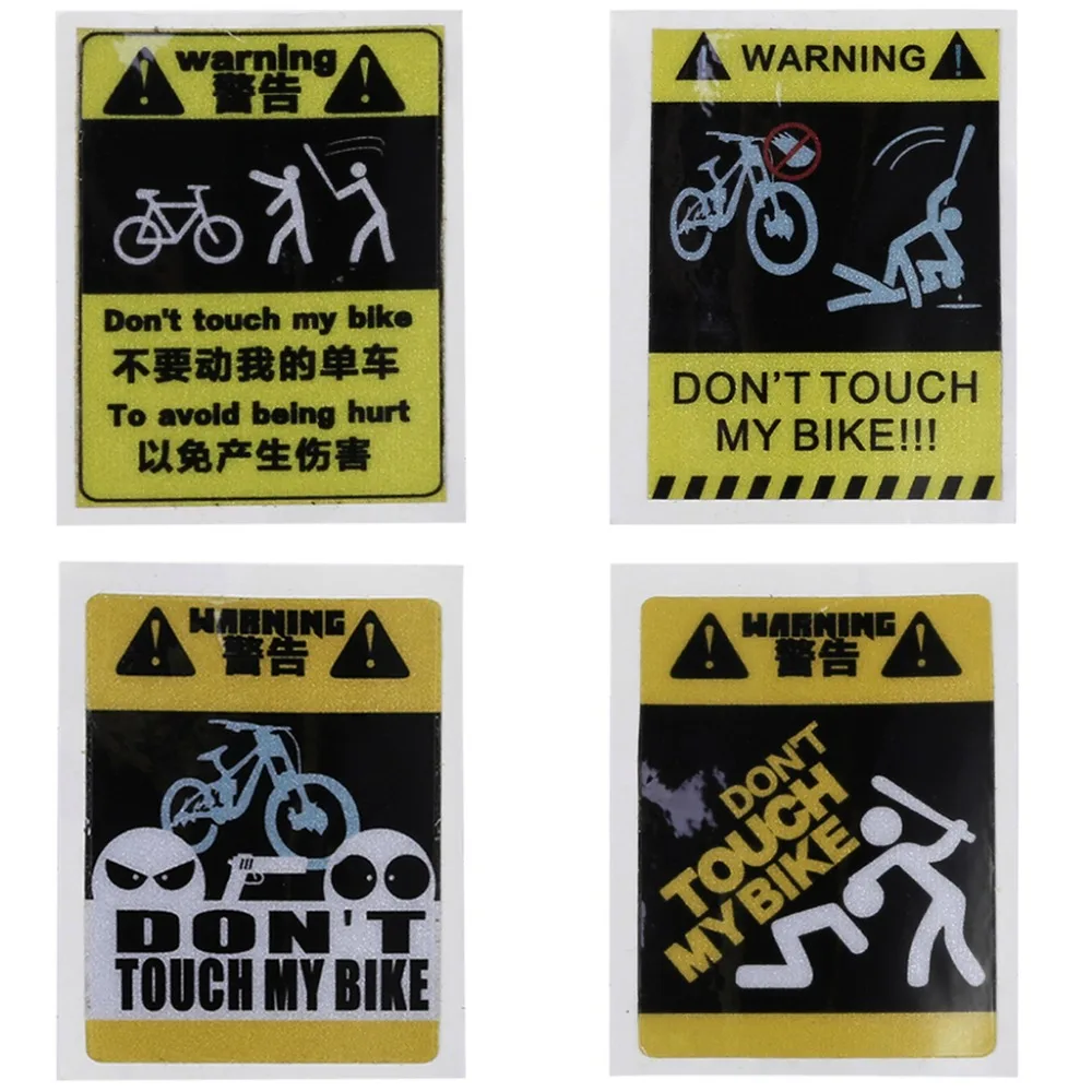 OOTDTY 1 Pc Bicycle Sticker Cycling Reflective Safety 4 Type MTB Fixed Gear Frame Decoration