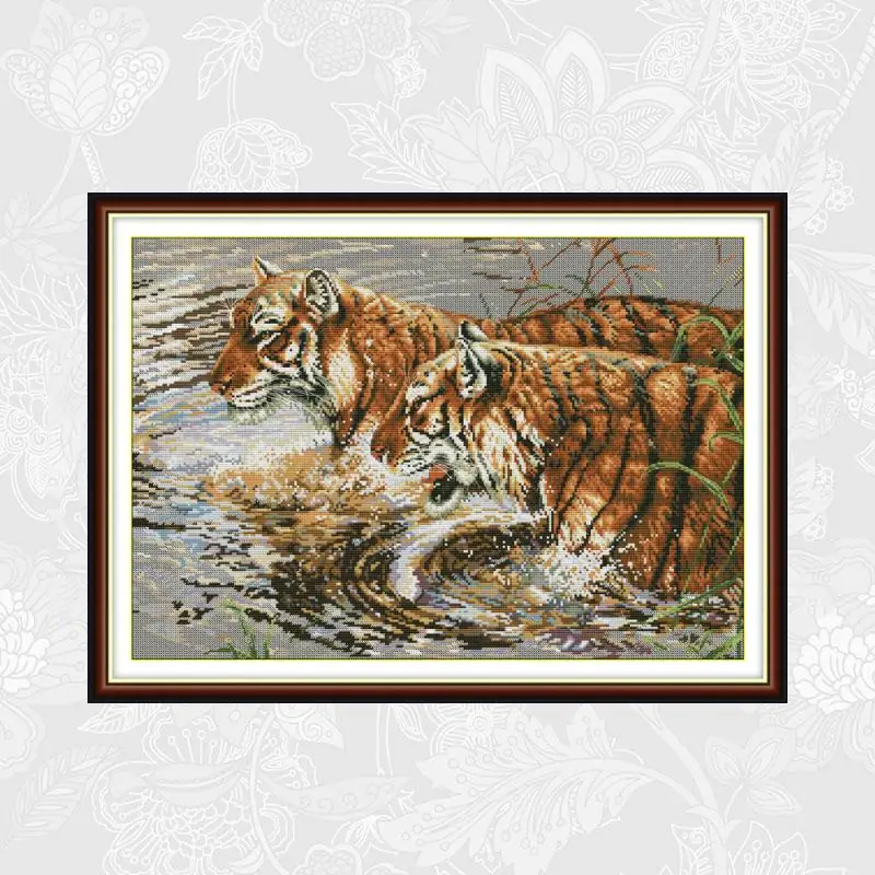 

Accompany Cross Stitch kits Handwork Beginner Embroidery Sets Aida Canvas Cross-stitch Needlework 11CT 14CT Home Decoration