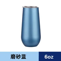 6oz Wine Tumbler Beer Cups Champagne Cola Mug Coffee Milk Stainless Steel Insulated Vacuum Glass Egg Shaped Cup Thermos Gifts 2