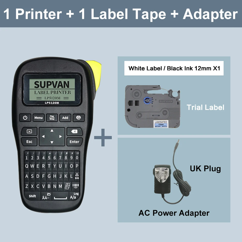 Supvan Labeler LP5120M Thermal Transfer Labels Printers Multiple Languages Labeling Machine Portable Labels Printing Machine New 