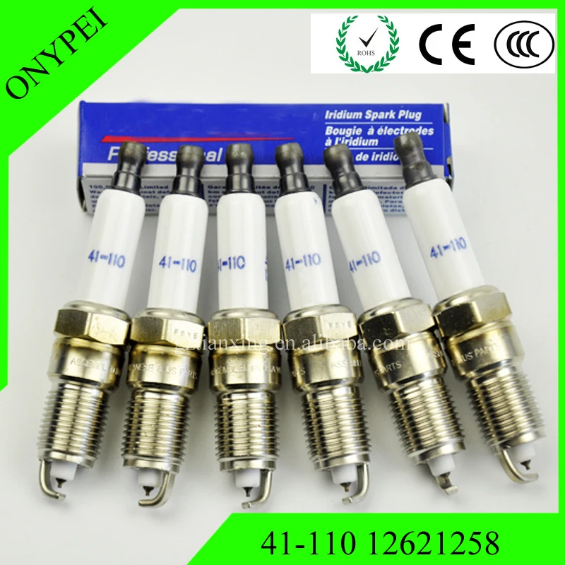 Иридиевая Свеча зажигания 6x 41 110 для Cadillac Chevrolet GMC Hummer 12621258 41110|plug|plug spark |