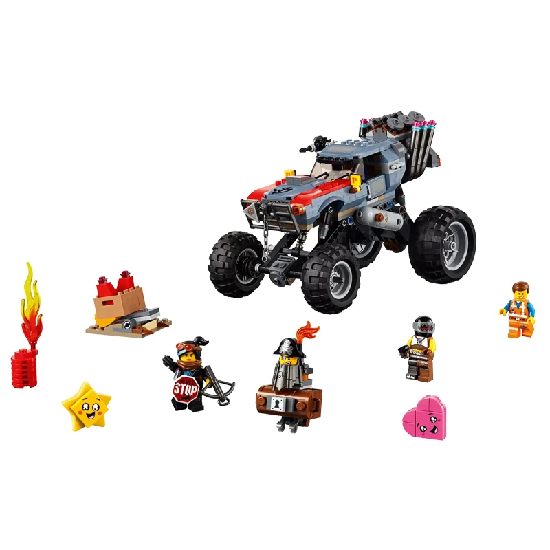 

New Bricks Toys Emmet and Lucy's Escape Buggy Compatible Legoingly Movies 2 70829 Building Blocks for Children Christmas Gift