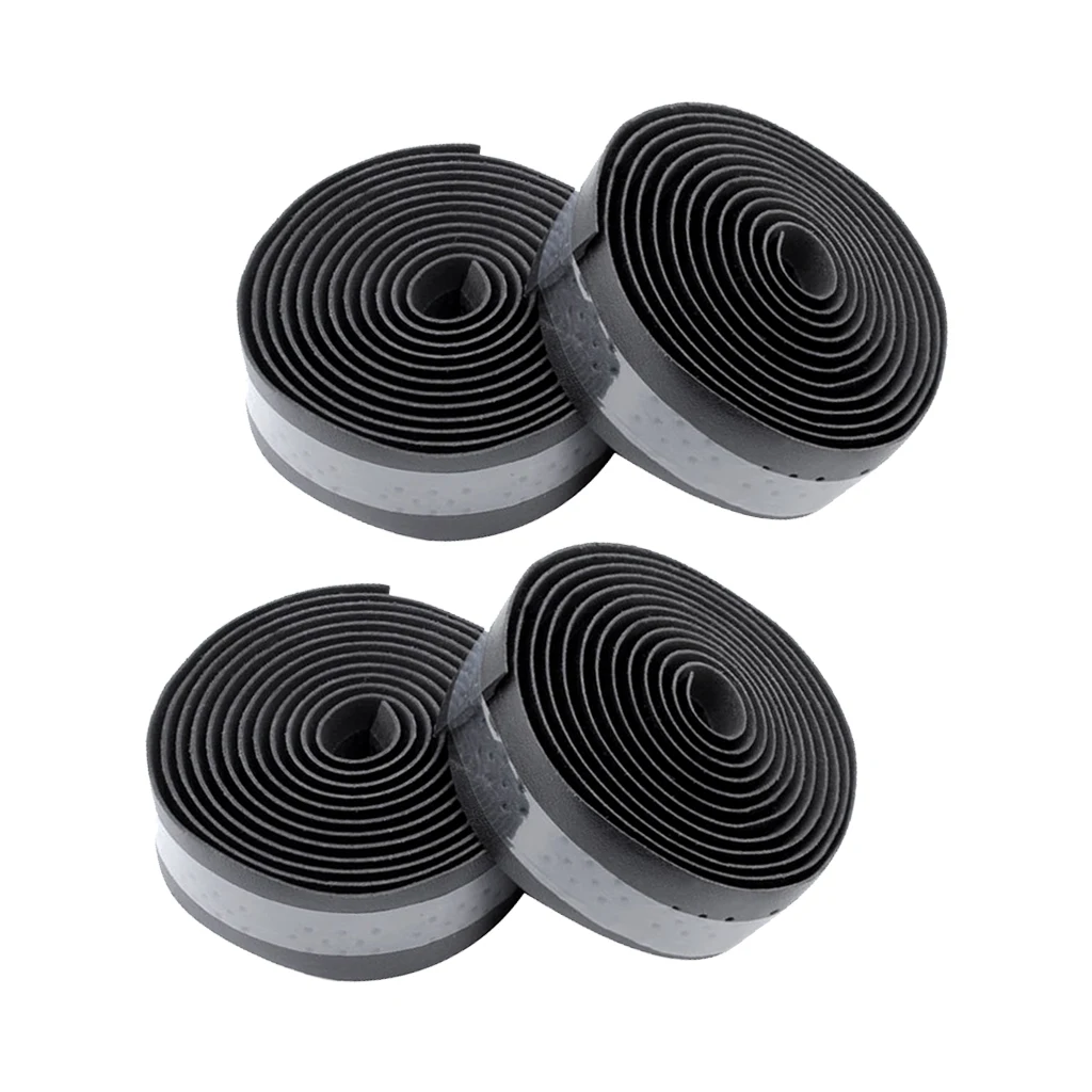 4 Count 75 x 1.2 inch Bike Handlebar Tape EVA PU Bicycle Bent Bar Grip Wrap for Fishing Rods