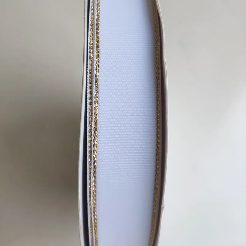 5/8 inch high quality grosgrain ribbon satin tape for decoration,gift packing white color 16mm wide