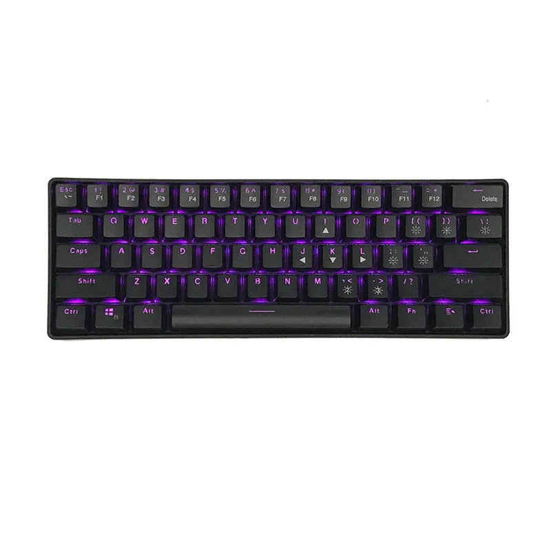 Dual Mode 61 Key Mechanical Keyboard 2.4G Wireless RGB Full Color Backlit Gaming Blue Switch For PC Laptop Computer