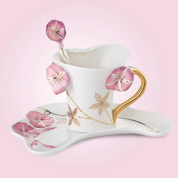 

EUROPEAN COFFEE CUP SAUCER SET SIMPLE PERSONALITY CREATIVE CERAMIC TEA CUP SAUCER BRITISH AFTERNOON TEA DRINKWARE KITCHEN UTENSI