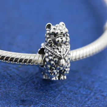 

2020 New Autumn Charm 100% 925 Sterling silver Fluffy Llama Charms Beads Fit Original Bracelet DIY for Women Fine Jewelry