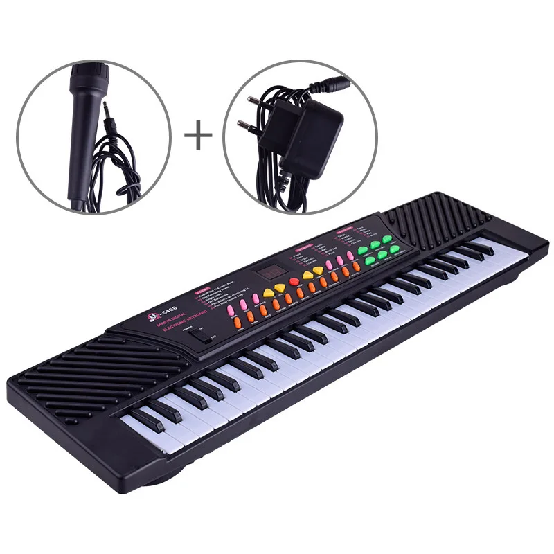 

Children Model 54 Key Electronic Keyboard Educational Multi-functional Plug-in Type with Microphone Music Piano Musical Instrume