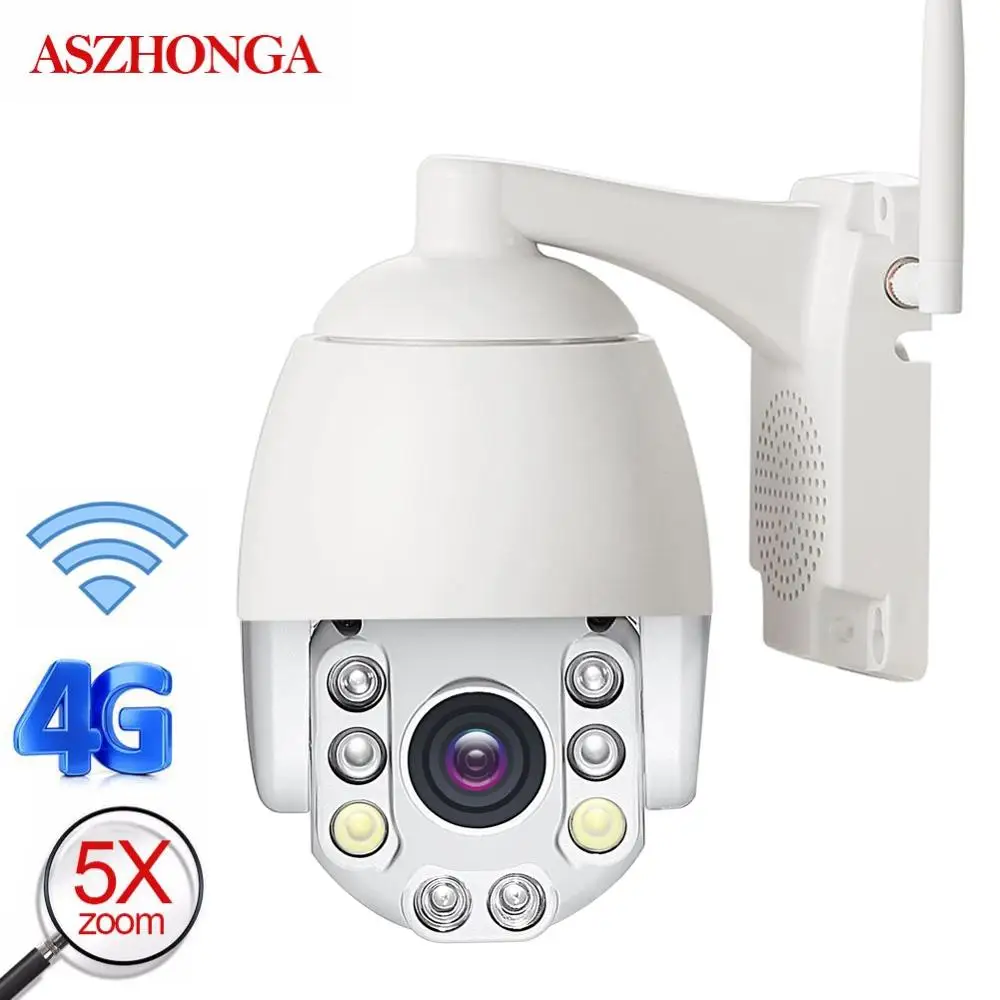 Imx307 2 мегапиксельная 3G 4G SIM PTZ IP камера 1080P HD ИК ночного видения скоростная