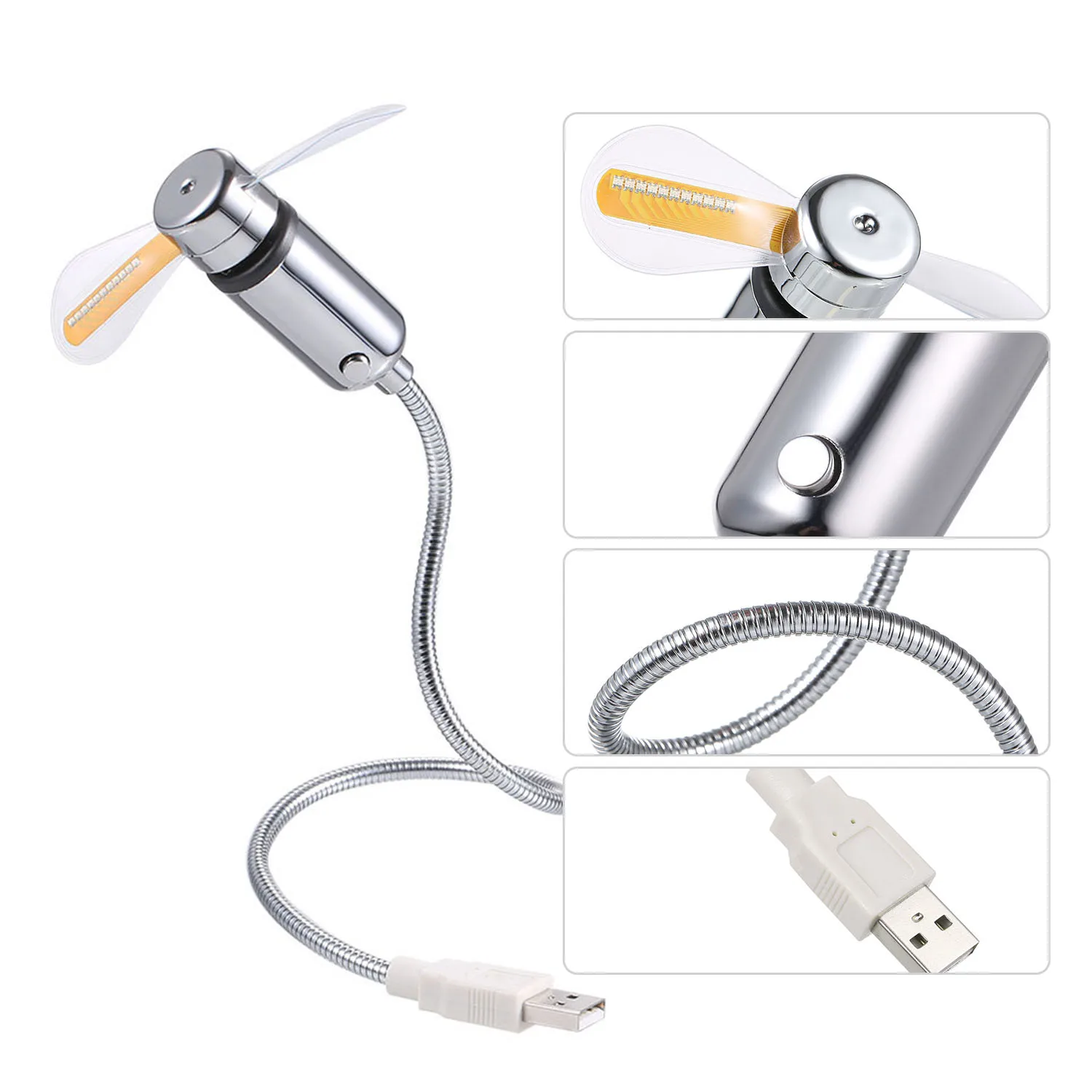 UF-211-06RGB мини USB светодиодный программируемый вентилятор для ноутбука регулируемый дисплей летние вентиляторы охлаждения творческие офисные настольные подарки