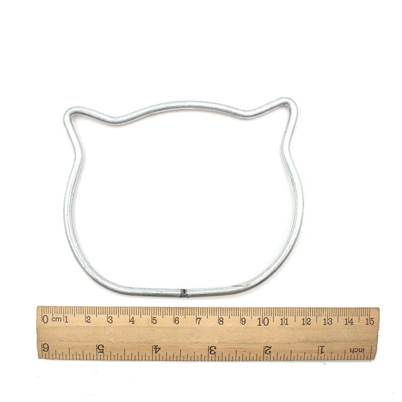 Cat 10.7x8.7cm 2pcs 1 упак./лот луна сердце Форма В переменного тока, 50-300 мм большой Ловец снов кольцо ремесло металлические кольца для мечта Ловушки для обручи DIY висит разъемы - Цвет: Cat 10.7x8.7cm 2pcs