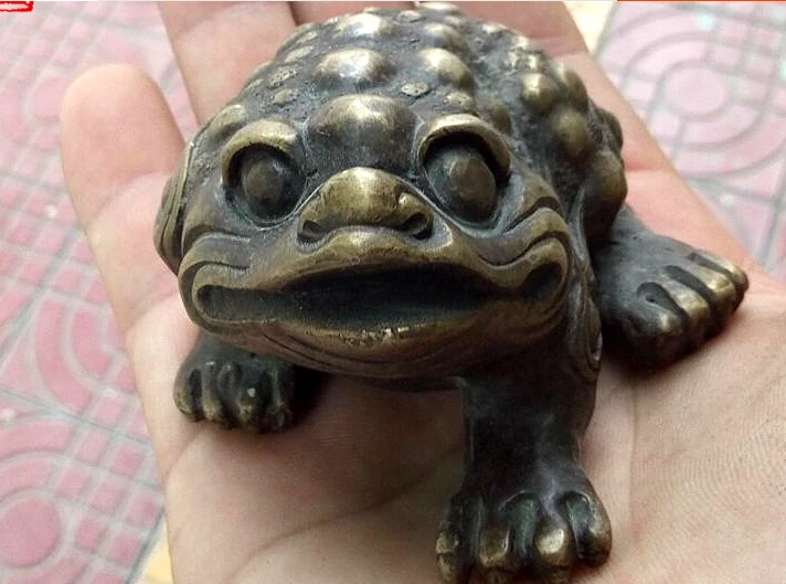 

Pure copper toad ornament copper frog fortune toad sculpture toad bronze household accessories free of freight