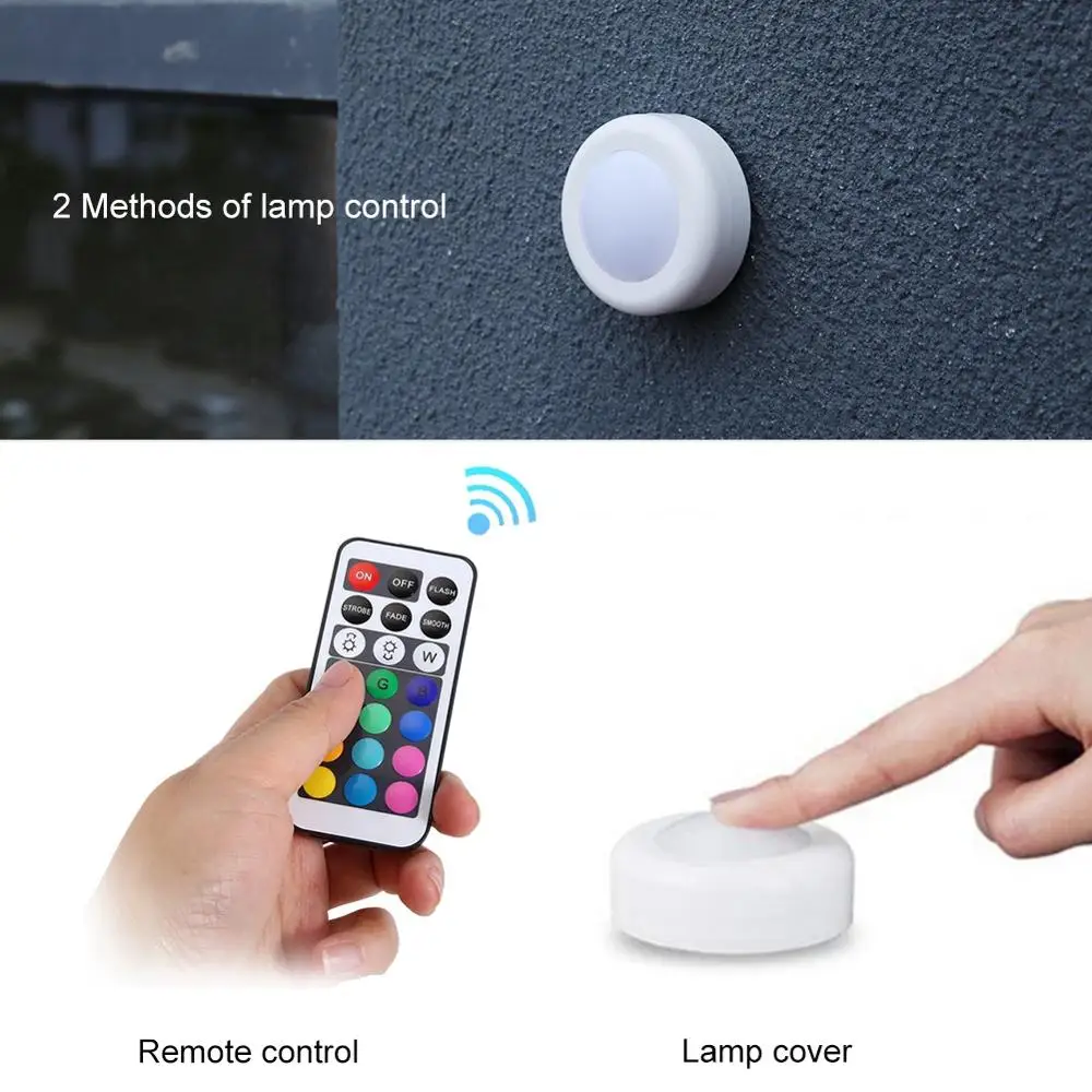 Беспроводной настенный RGB светильник 13 цветов приглушаемая лампа для ночного
