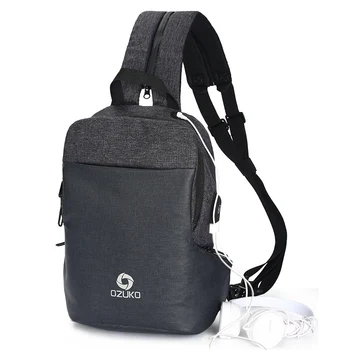 

Crossbody Bags for Men USB Shoulder Chest Men's Bag Casual Travel School Bags Backpack Sac A Dos Mochila Travel Backpack Unisex