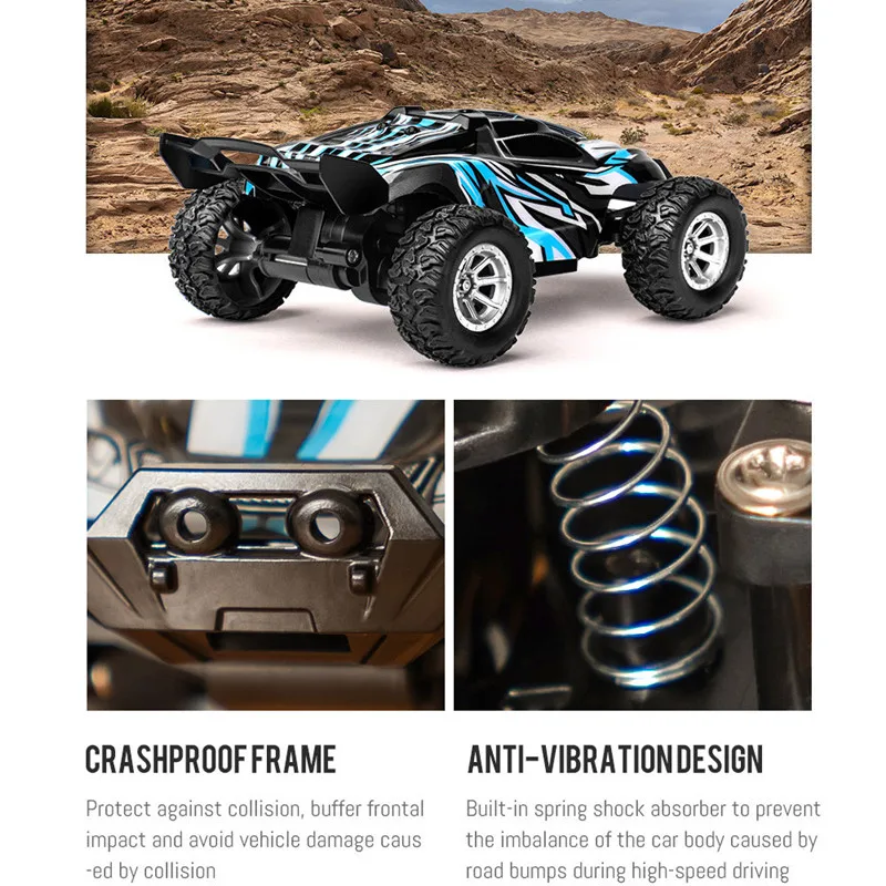1:32 Remote Control Drift Off-Road Car Truck Vehicle High-Speed 2.4G LED Lighting PVS Explosion-Proof RC Racing Car Kids Toy 4
