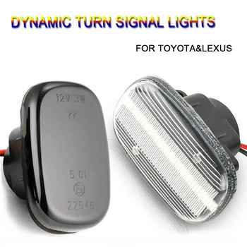 

2x sequential blinker turn signal indicator dynamic led lights for Toyota Avensis Hilux Ipsum Liteace Probox Previa Porte Paseo