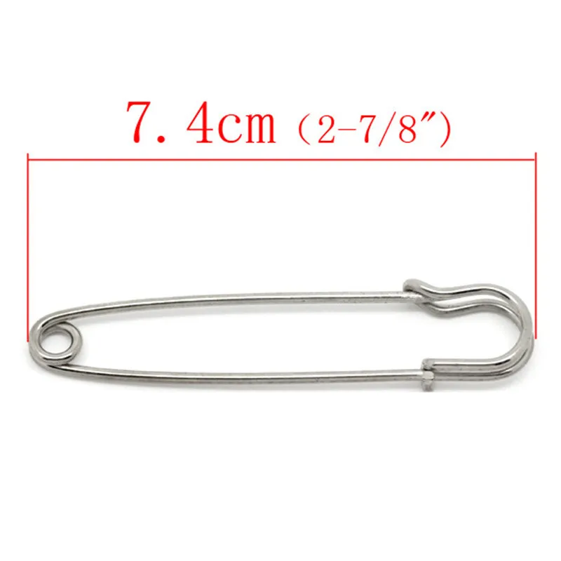 3PCS Large Heavy Duty Metal Safety Pins Brooch Pins Fastening