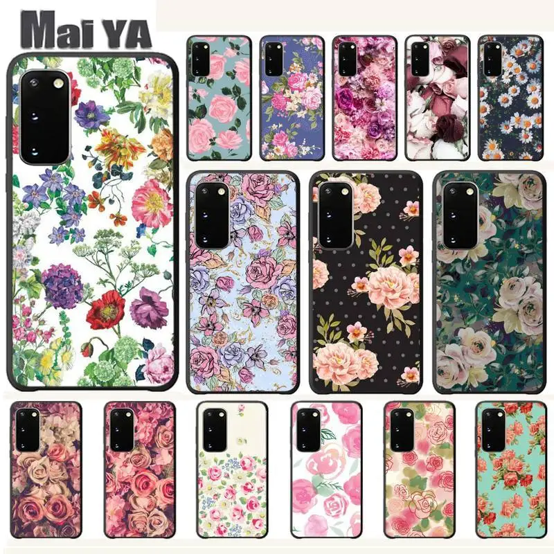 Пион Sunflowe Роуз Дэйзи сливы растений чехол для телефона Coque Samsung Galaxy S9 S10 S20 плюс Note8