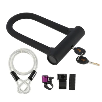 

Bike U Lock Anti-theft MTB Road Bicycle U Lock Heavy Duty Security Bike Cable U-Locks Set Motorcycle Locks Bicycle Accessories
