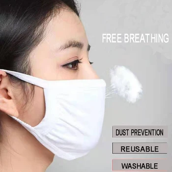 

3pcs Cotton Dust Proof Masks Washable Breathable Mouth Face Mask