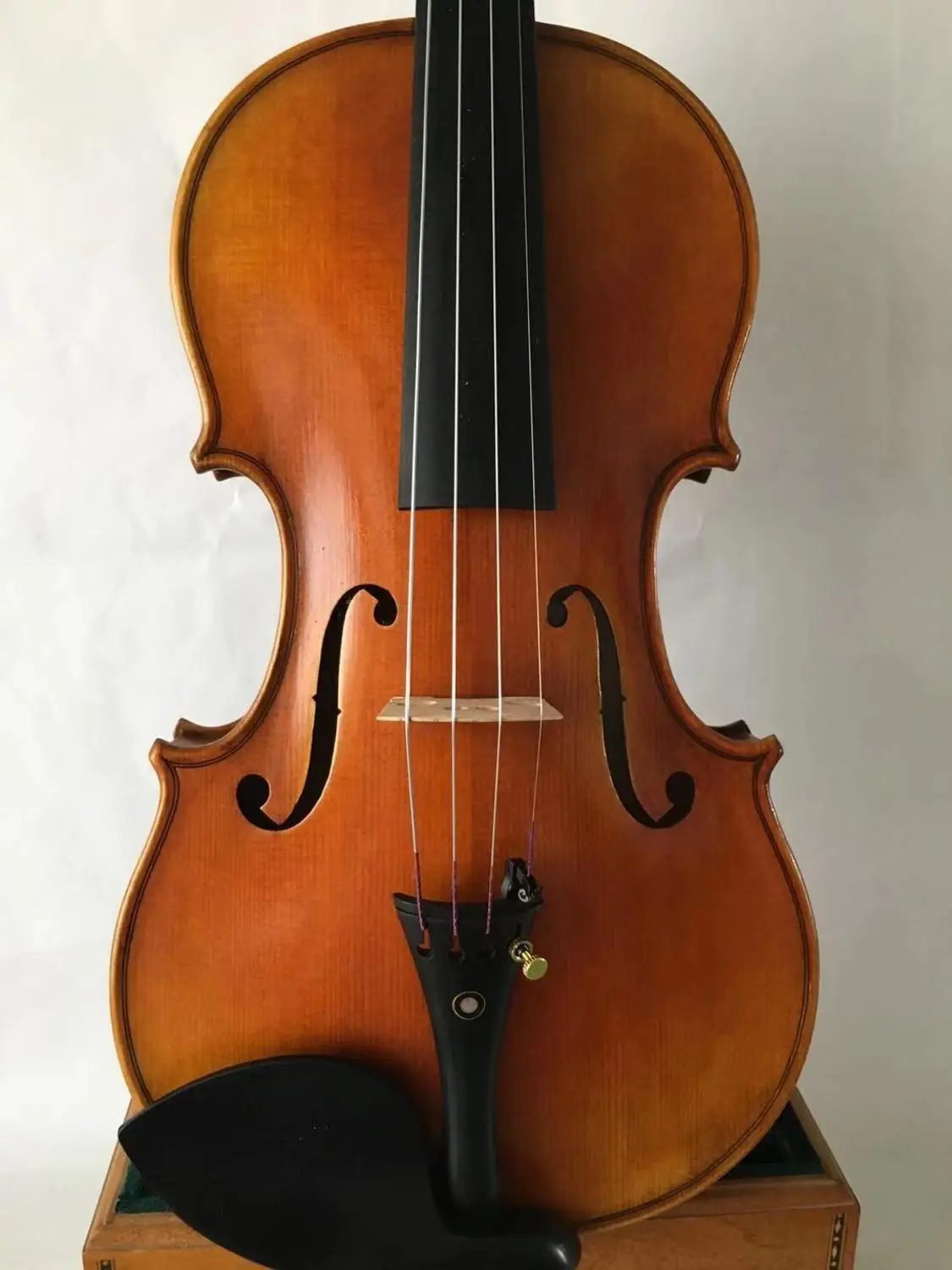 4/4 size Violin 1pc flamed maple old spruce top hand made violin no.19096