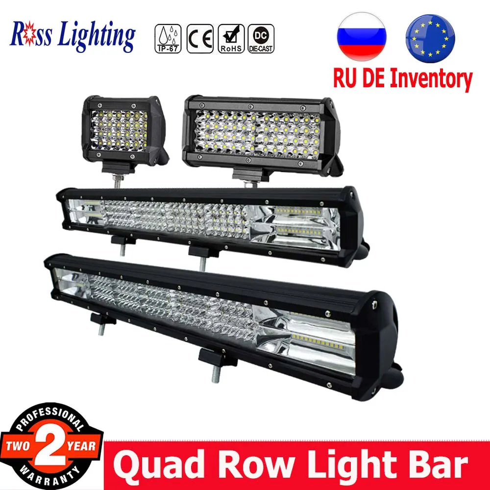 Светодиодсветильник панель для внедорожника Quad Row 12 дюймов 22 дюйма 20