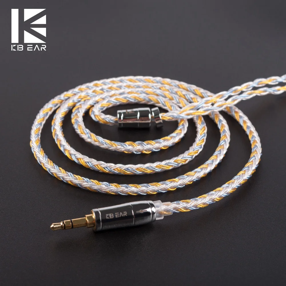 KBEAR 16 core посеребренный кабель 2,5/3,5/4,4 мм кабель для наушников кабель для ZS10 Pro ZSN PRO ZST CCA C12 BA5 V90