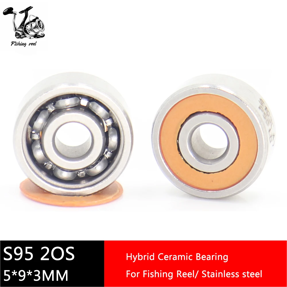 SMR95 2RS CB подшипники рыболовной катушки ABEC-7 5*9*3 мм (2 шт.) из нержавеющей стали