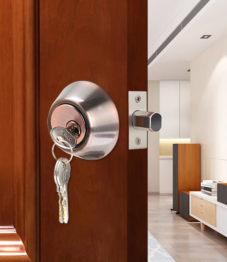 Description Picture 5 of itemStainless Steel Single Dead Bolt Door Lock Colorful Home Door Gate Double Cylinder Deadbolt Gate lock