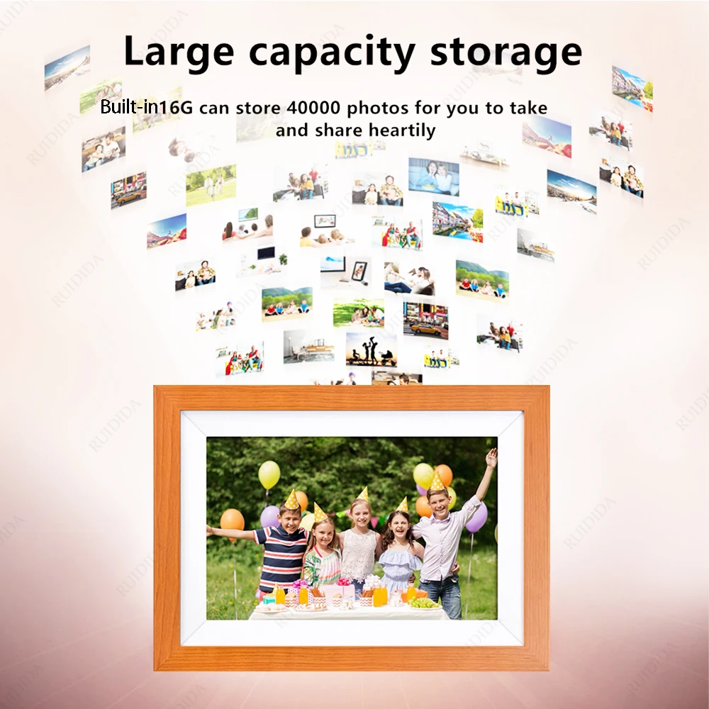 10.1Inch WIFI Digital Photo Frame APP Frameo Digital Picture Frame Smart Electronic Image Album Touch Screen Bulit-in 16GB